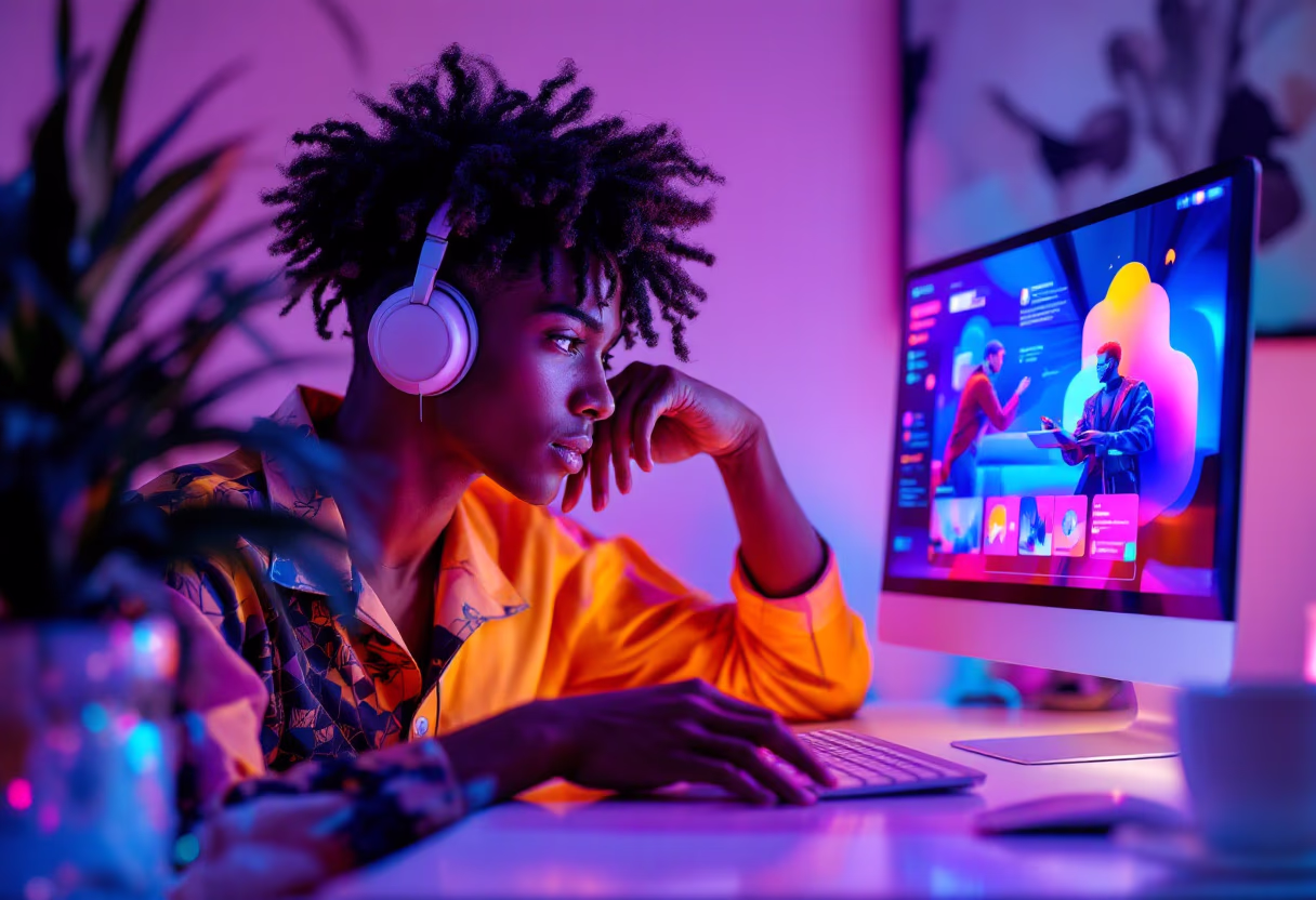 image of an individual using productivity software